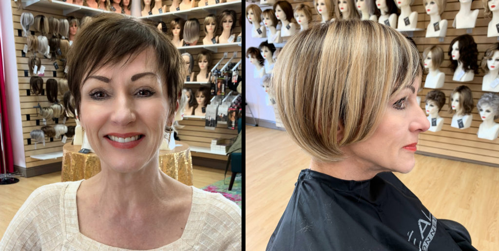 A new look with a topper | A-List Wig Salon of Kansas City