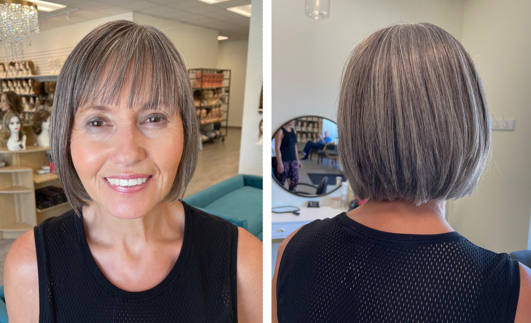 Gray Human Hair Toppers A List Wig Salon Of Kansas City